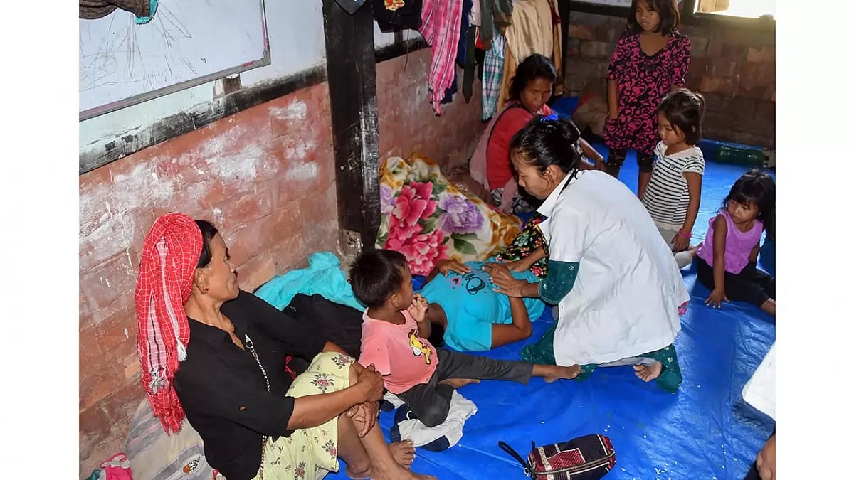 People from violence-hit Manipur at relief camp