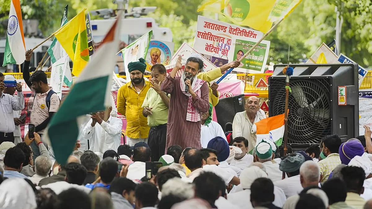 Wrestlers protest at Jantar Mantar