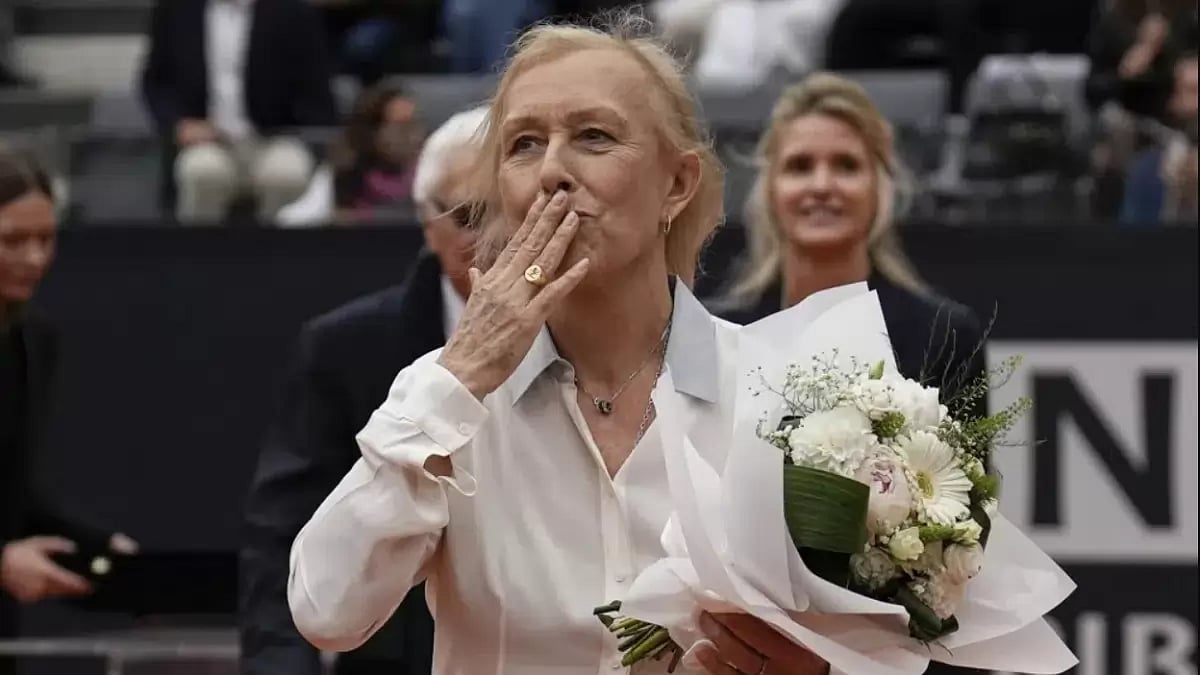 Navratilova was honoured with the Racchetta d'Oro award from the Italian Tennis Federation on Sunday