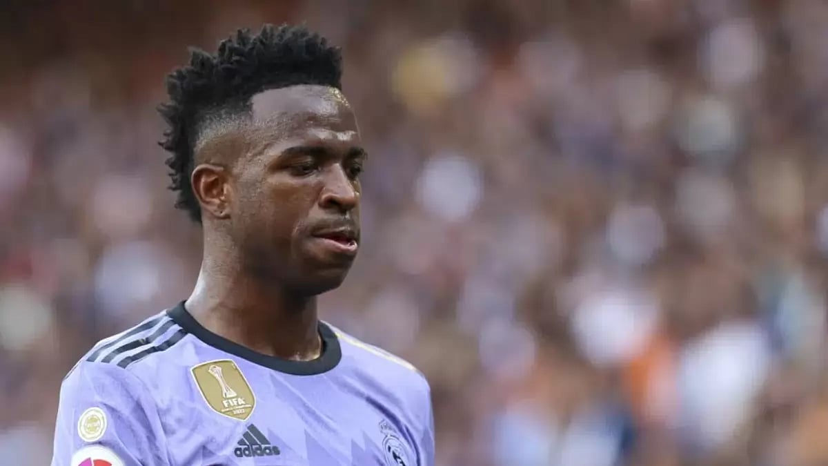 FIFA president Gianni Infantino met Vinicius at a Brazil training camp in Spain.