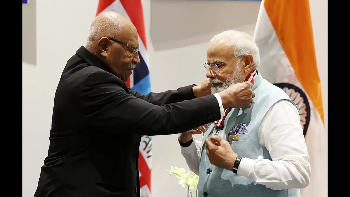Prime Minister Narendra Modi conferred with Fiji's highest honour.