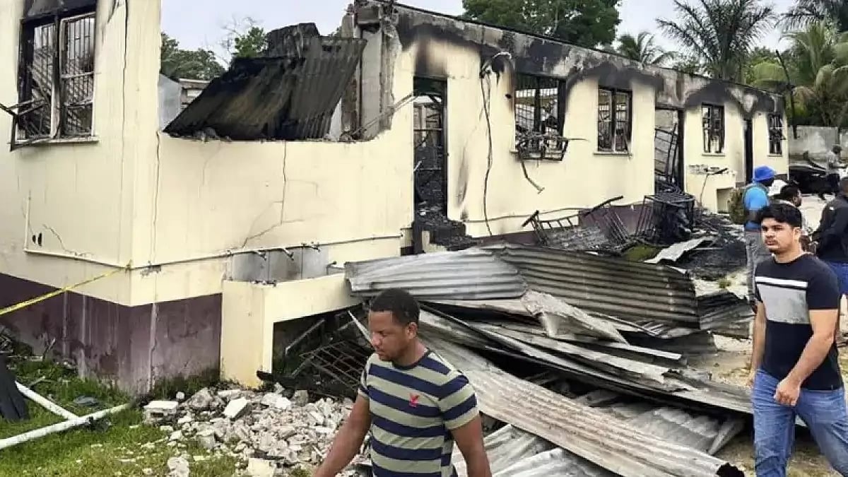 Secondary school in Mahdia where the massive fire broke out