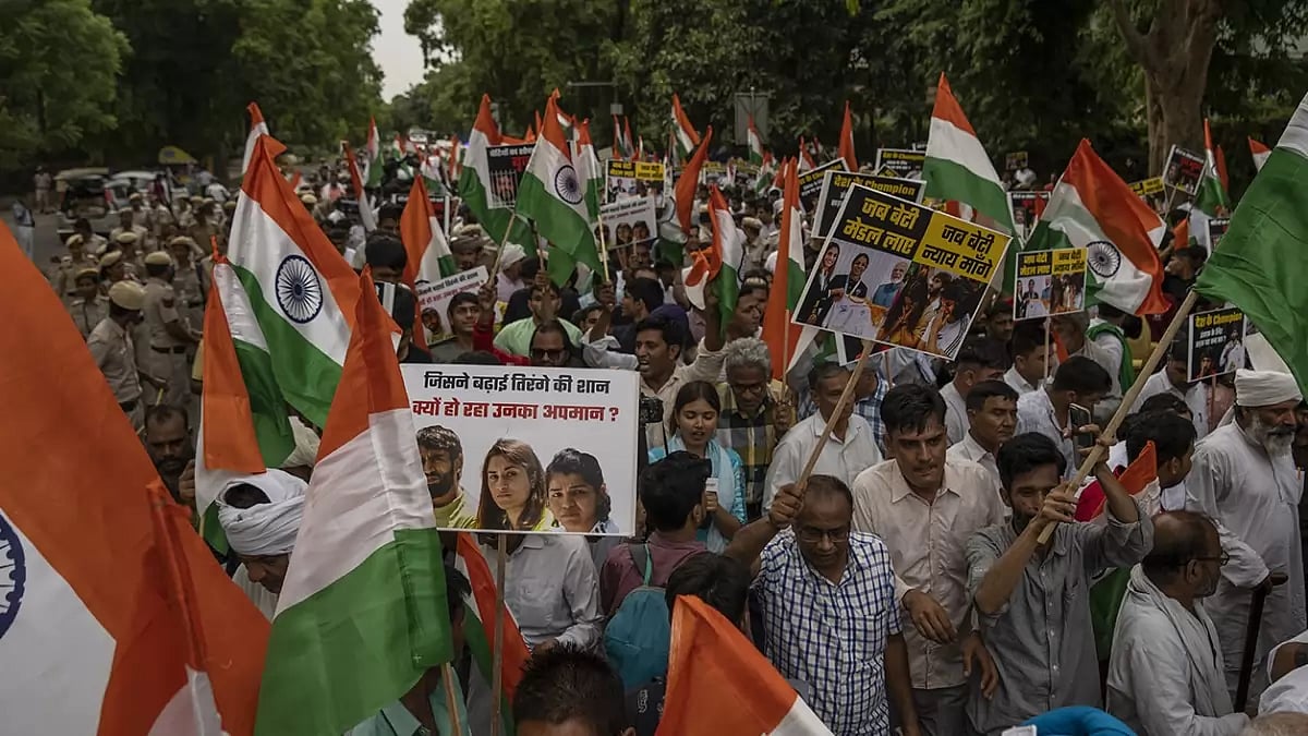 Wrestlers Candle March Protest