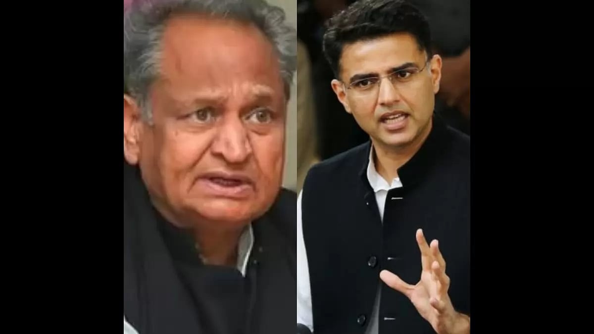 Rajasthan CM Ashok Gehlot (left) and former Deputy CM Sachin Pilot (right)