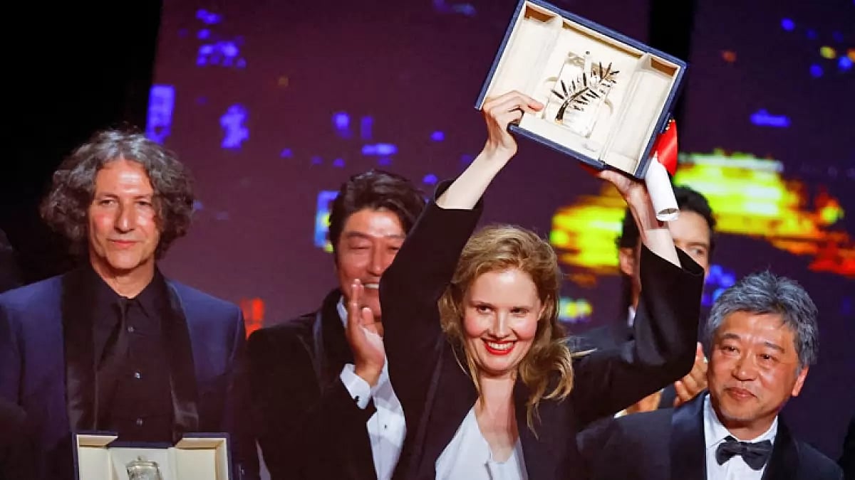 'Anatomy Of A Fall' team at Cannes