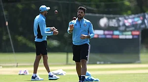Indian seamer Umesh Yadav pictured during a team training session.