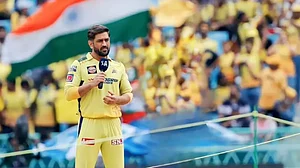 Dhoni had played the entire season with heavy strapping on his left knee.