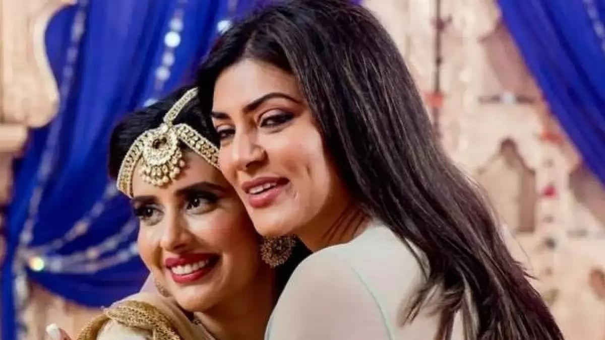 Charu Asopa with Sushmita Sen