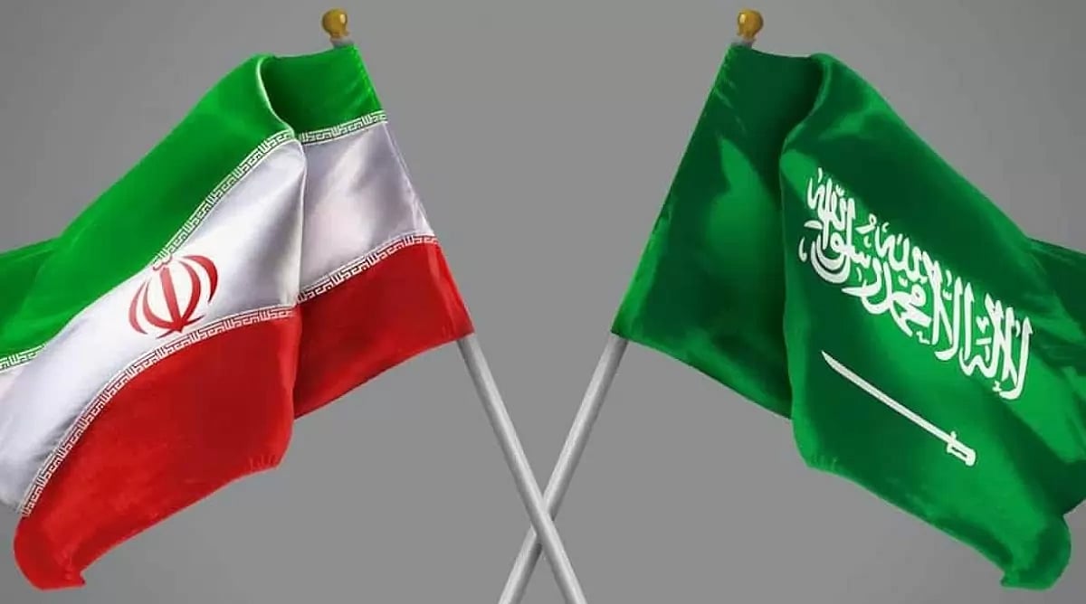 Iran and Saudi Arabia's flags