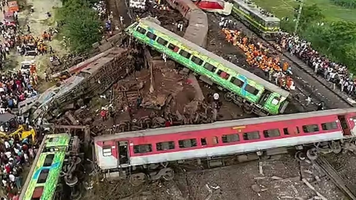 Visual from the horrific train tragedy in Odisha