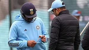 Rohit Sharma during practice ahead of WTC Final.