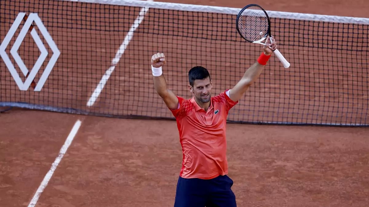 Djokovic beat 11th-seeded Khachanov 4-6, 7-6 (0), 6-2, 6-4.