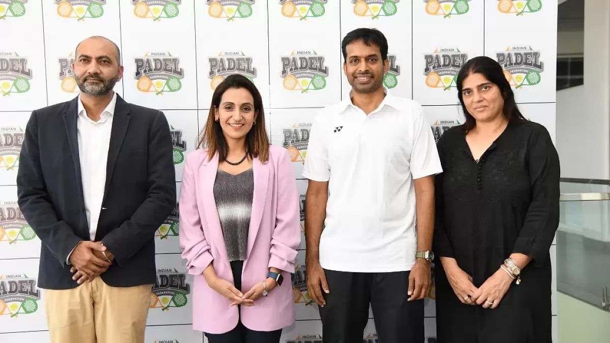Gopichand, second right, joined hands with Indian Pedal Federation as advisor on Wednesday.