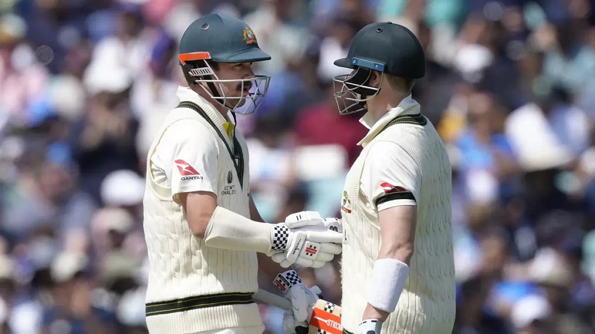 Travis Head and Steve Smith were batting on 60 and 33, respectively, at the break.