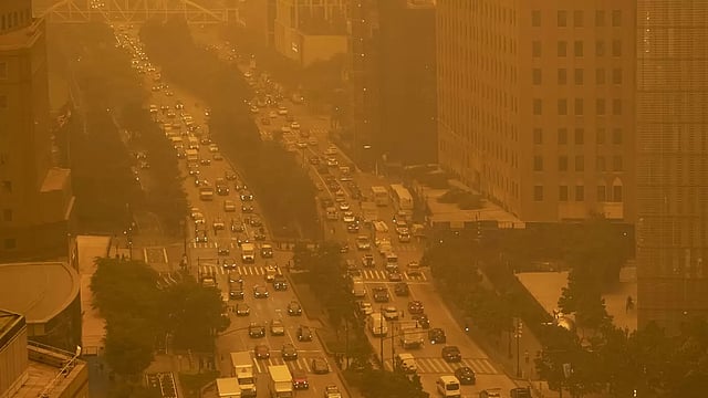 Canadian Wildfires Engulf U.S. East Coast And Midwest, Causing Unhealthy Haze And Flight Disruptions