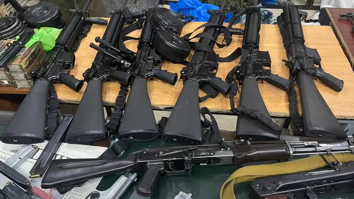 guns and weapons recovered from manipur