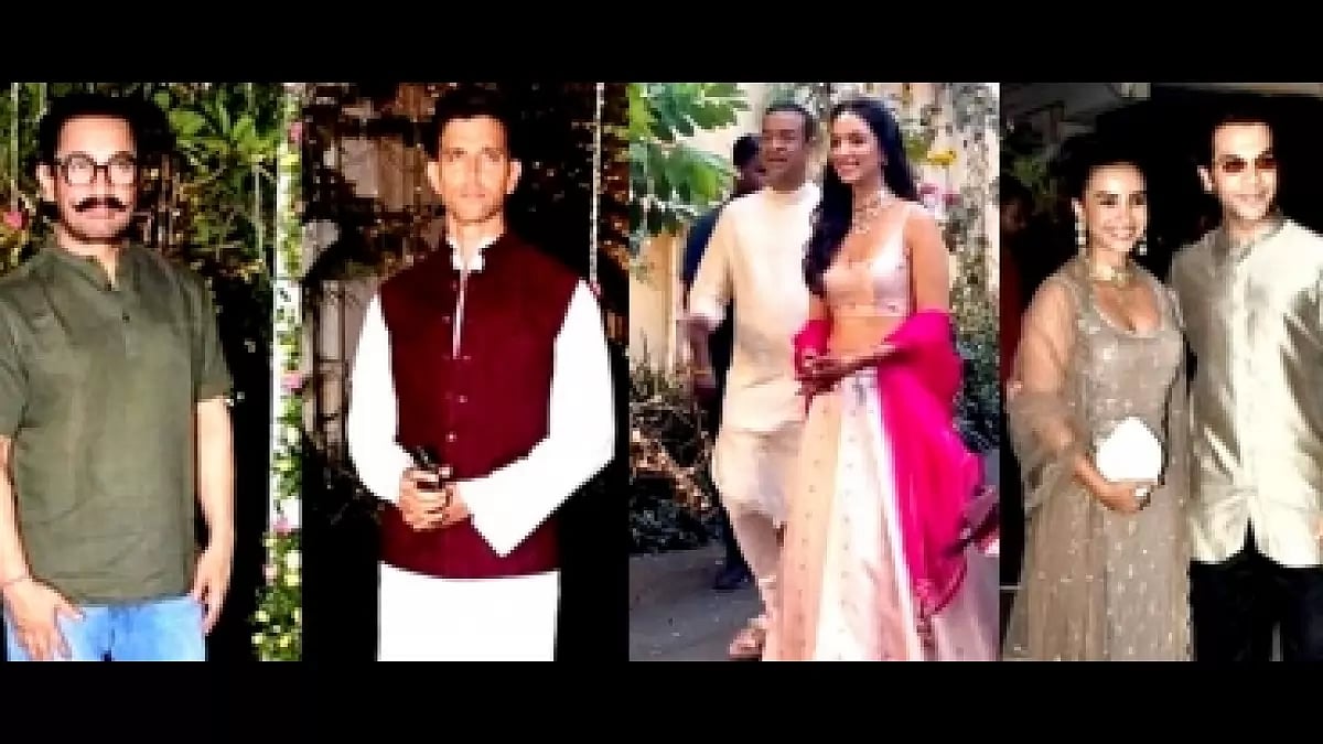 Aamir Khan, Hrithik Roshan, Rajkummar Rao at Madhu Mantena's mehndi