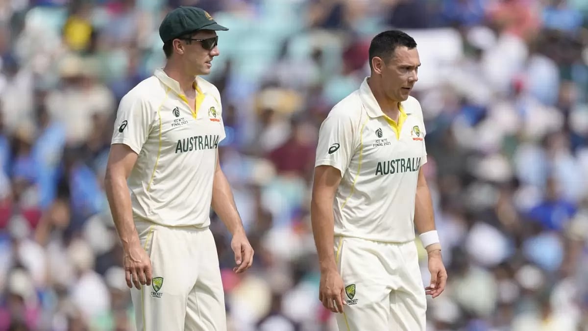 Boland, right, got the wickets of Gill (18), Kohli (49) and Jadeja (0) in the second innings.