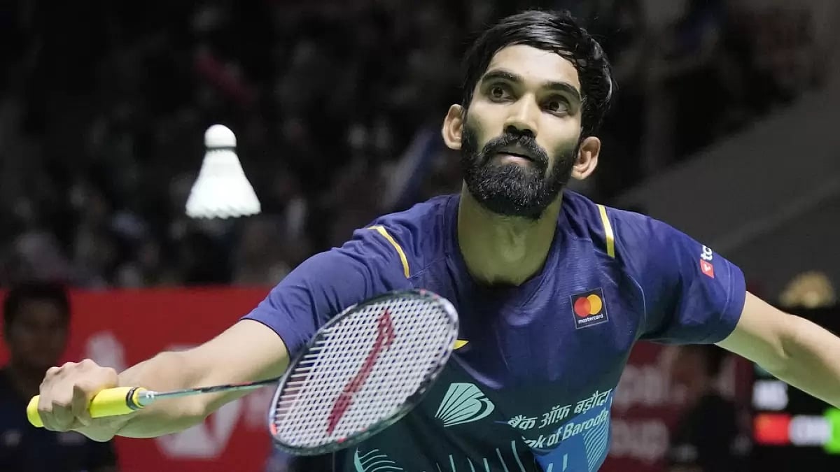 Srikanth lost 14-21 21-14 12-21 in one hour and nine minutes to exit the tournament.