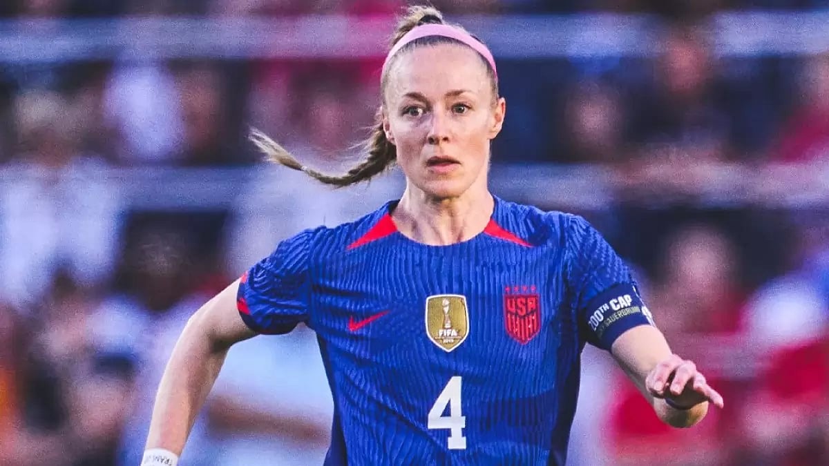 Sauerbrunn has played for USA Women's football team since 2008, appearing in 3 World Cups.