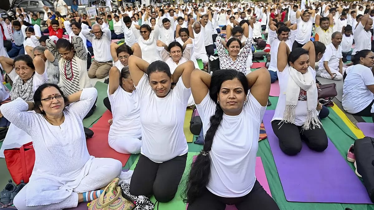 Yoga session in Mumbai