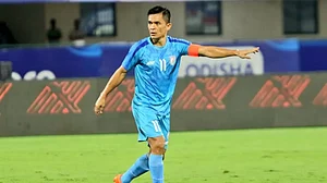 Indian football team captain Sunil Chhetri.