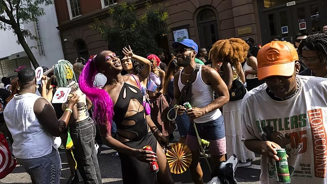 New York: People Dress Up And Celebrate Pride Juneteenth