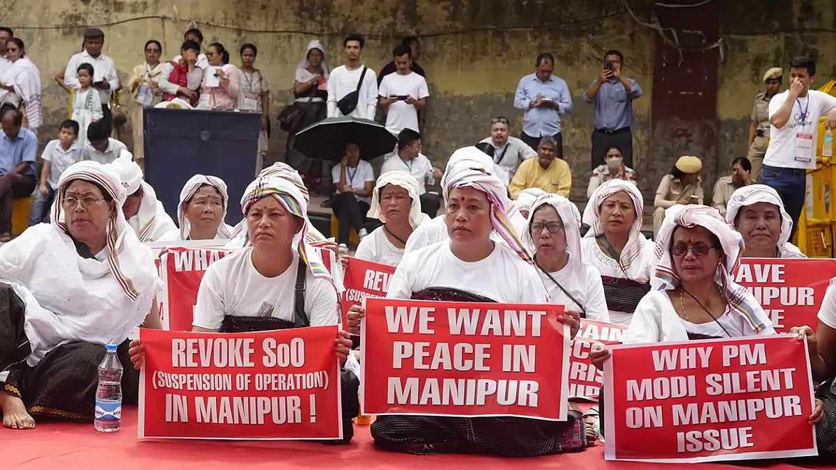 Protest over Manipur violence