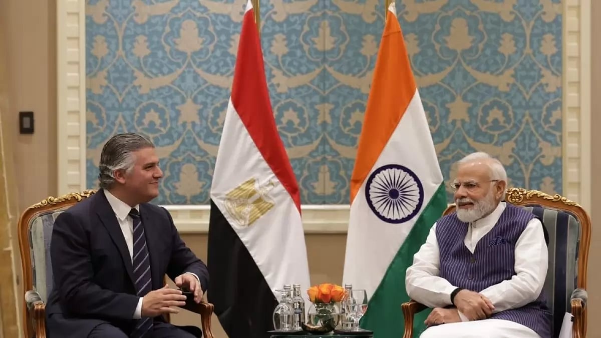 Prime Minister Narendra Modi and Hassan Allam in Cairo