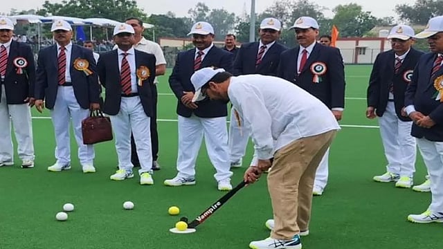 Anurag Thakur Inaugurates Hockey Astro Turf Ground At BSF Headquarters