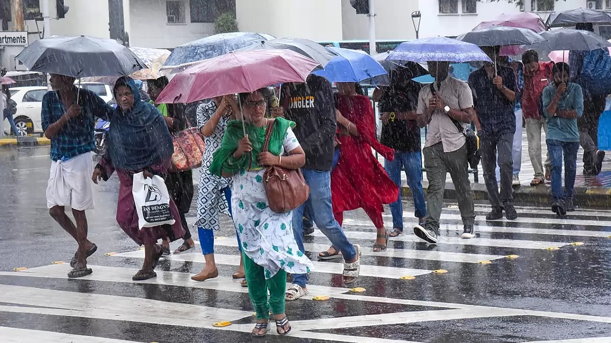 Monsoon rain in Kerala