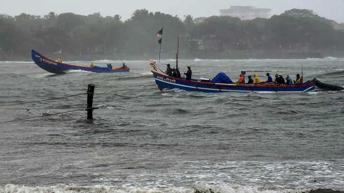 Monsoon rain in Kerala