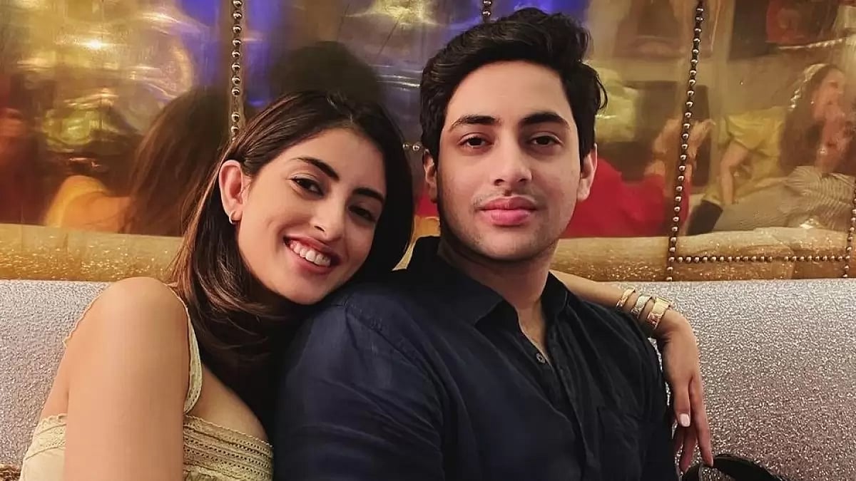 Navya Nanda with her brother Agastya Nanda