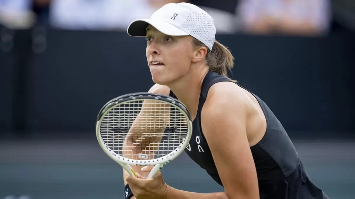 Polands Iga Swiatek in action.