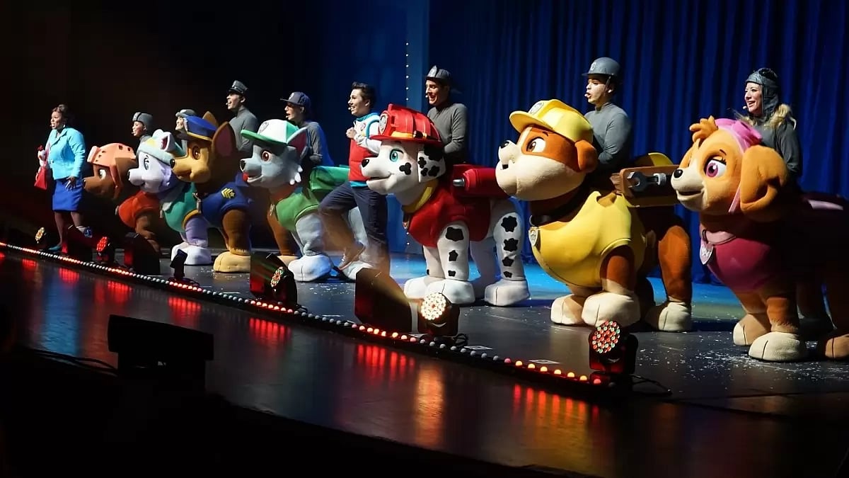 A Still From 'Paw Patrol Live' Race To The Rescue