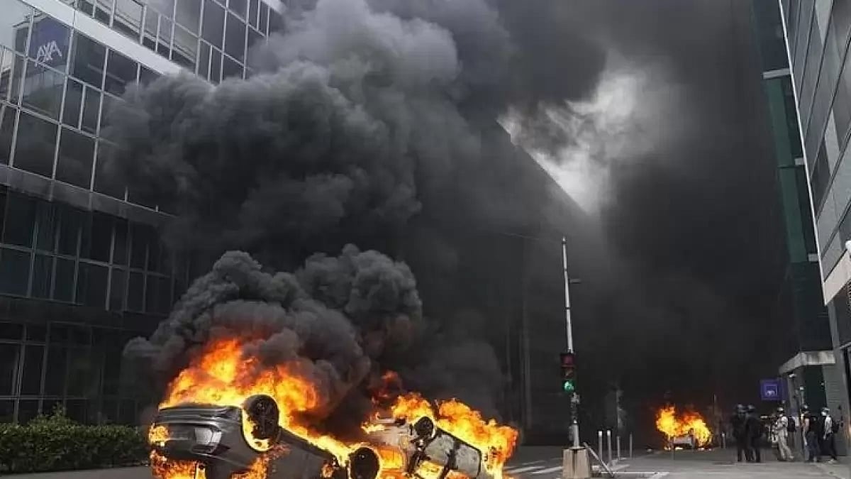 Cars set on fire as protest erupts in France over killing of a teenager