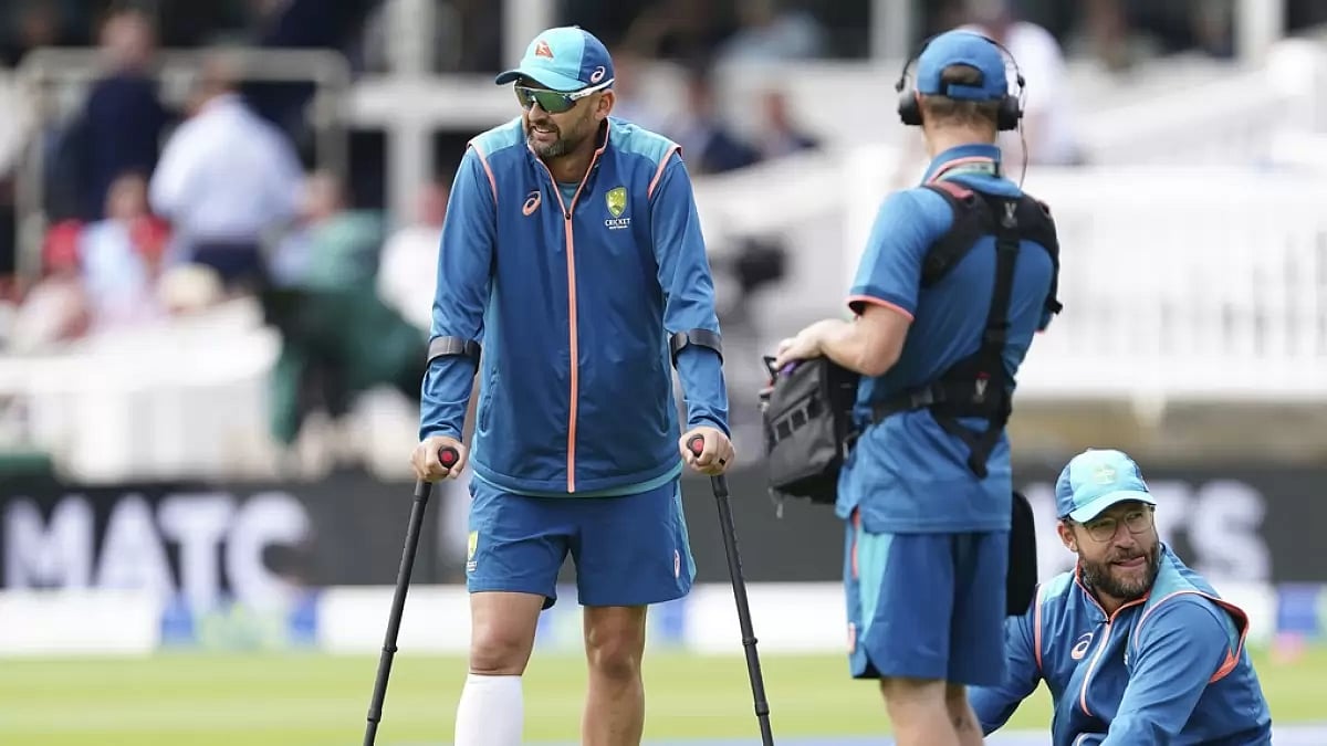 Lyon arrived at the Lord's on Day 2 on crutches, indicating that he won't play the Test anymore.