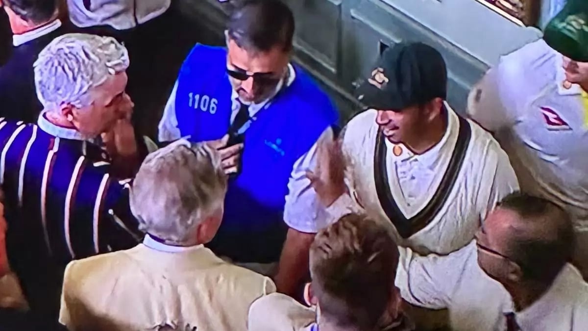 One MCC member is seen having an argument with Australia's Usman Khawaja.