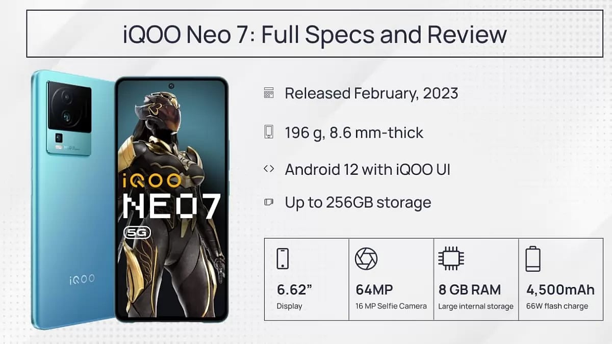 iQOO Neo 7 Full Specs and Review