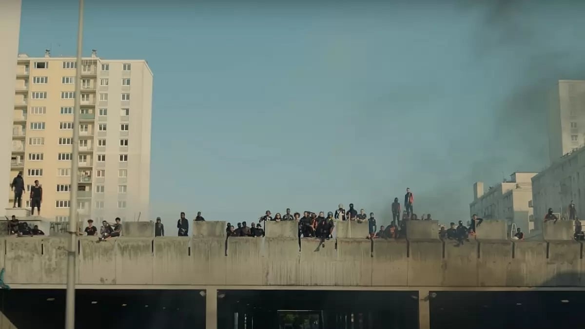 A still from Romain Gavras' 'Athena'