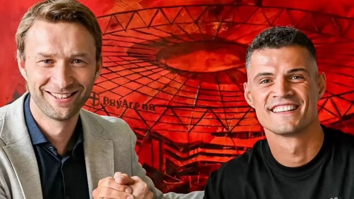 Granit Xhaka has left Arsenal to sign for Bayer Leverkusen.