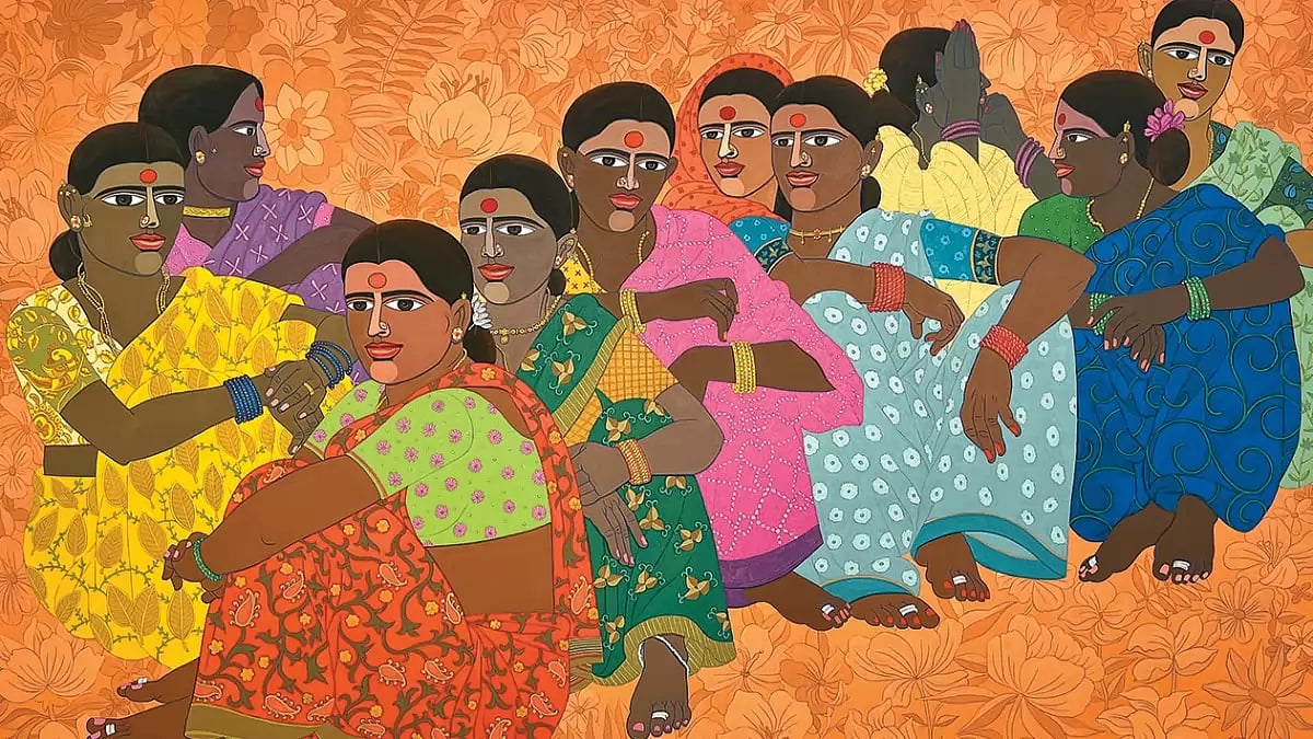 Women Matter: Artwork titled ‘Poolamma—The Goddess of Life Series’ by Laxman Aelay