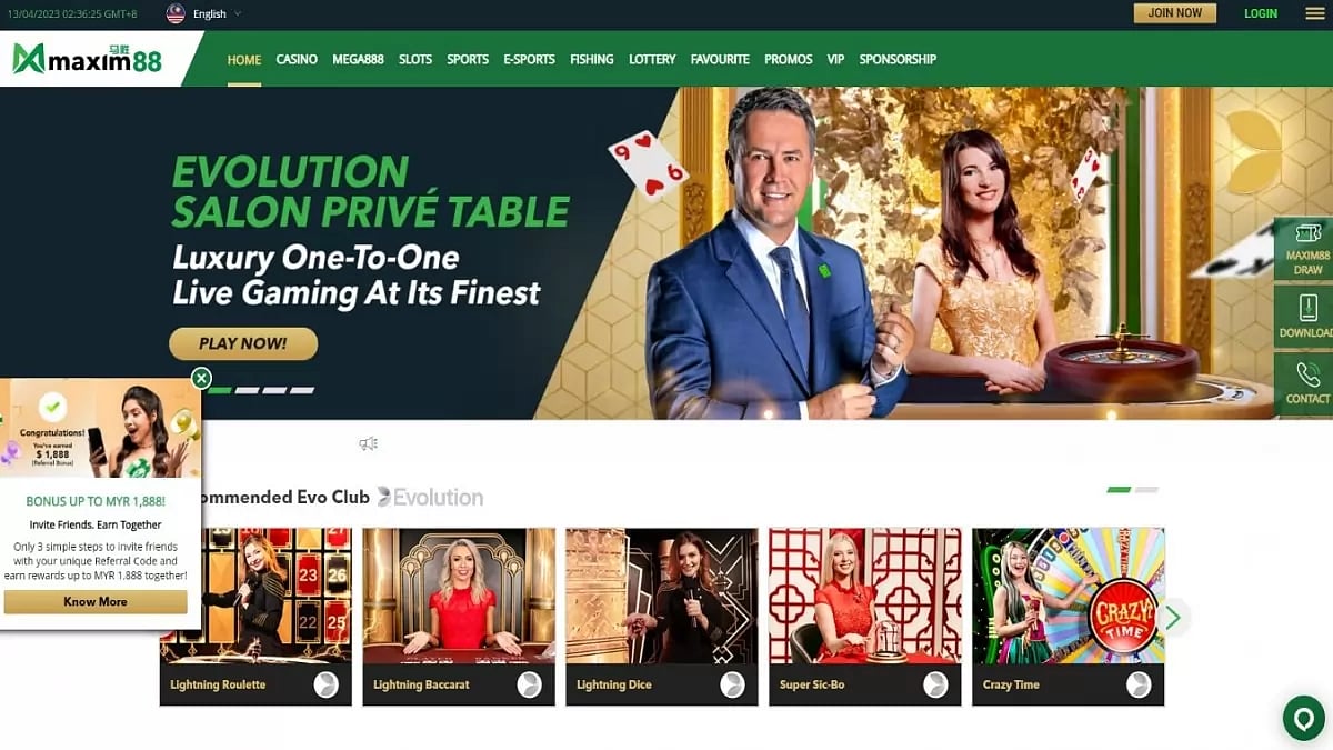 Top Live Casinos Malaysia