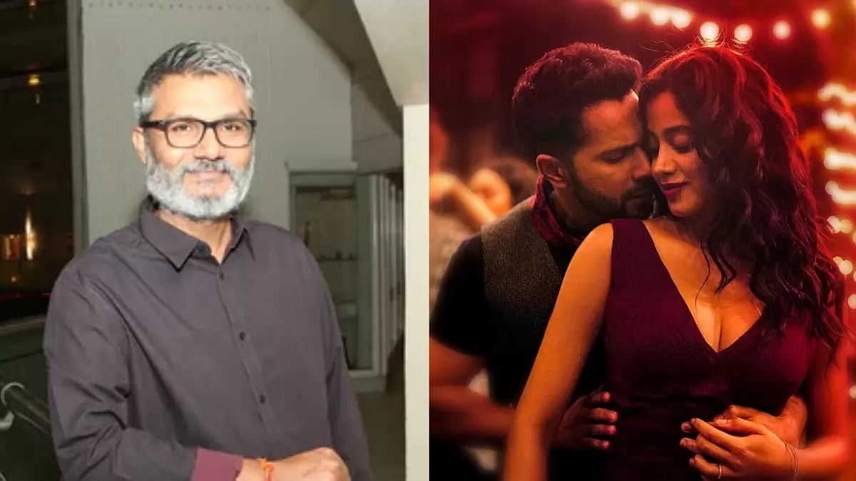 Nitesh Tiwari with 'Bawaa' actors Varun Dhawan, Janvhi Kapoor