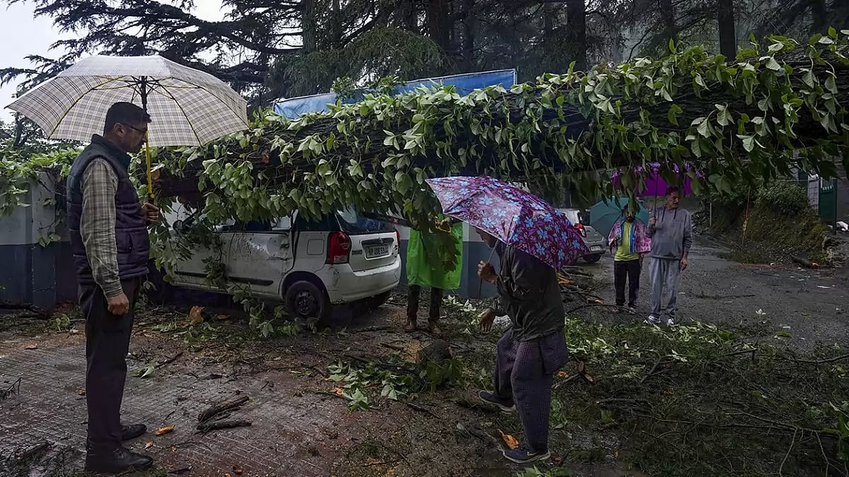 Aftermath of rain in Shimla