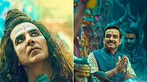 Akshay Kumar and Pankaj Tripathi in OMG 2