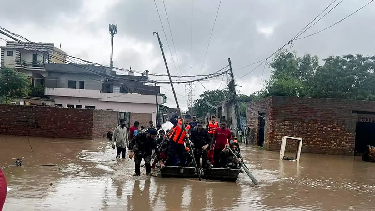 Floods after monsoon rain in Punjab