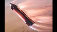 A SpaceX rocket re-entering the Earth's atmosphere