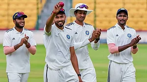 During second innings, South were reduced to 8 for 2 with both Samarth and Varma back in the dugout.