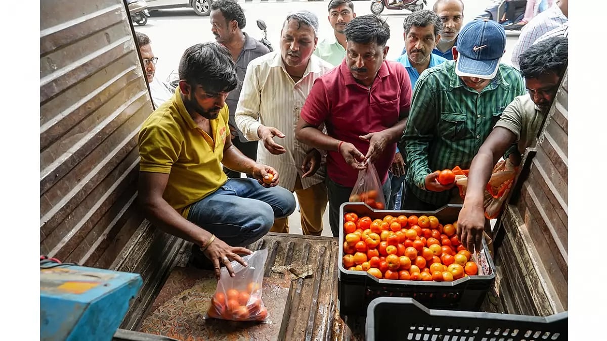 Tomatoes being sold at concessional rate
